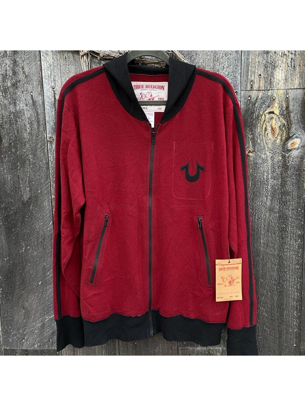 True Religion Cashmere Wool Zip-Up Hoodie New With Tags Size XL